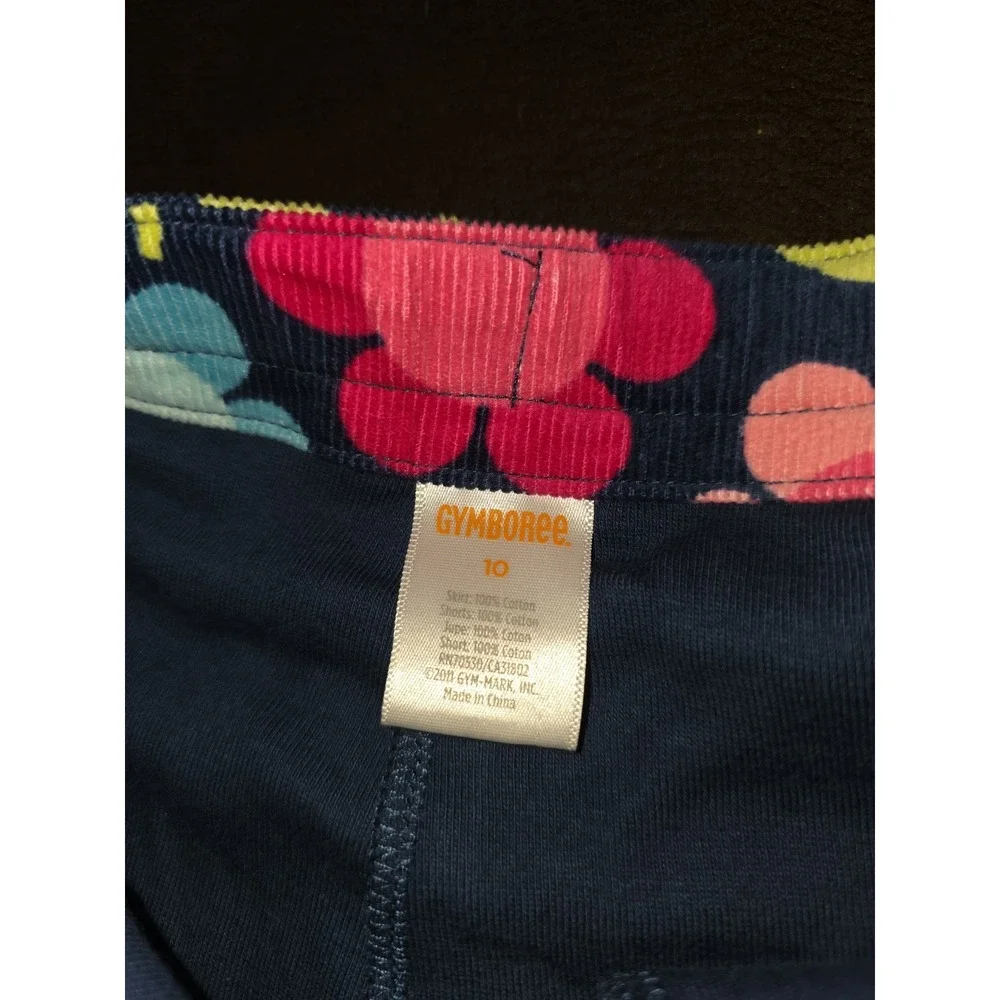 Gymboree smart and sweet blue top size 9 floral skort size 10 back to school